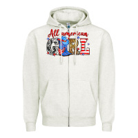 Oatmeal Heather All American girl Zipper Hoodie - Neo Western