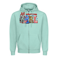 Seafoam All American girl Zipper Hoodie - Neo Western