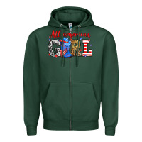 Sports Green All American girl Zipper Hoodie - Neo Western