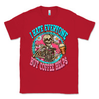 Red i hate everyone but coffee helps Classic Tee - Zillion Design Studio