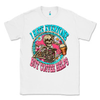 White i hate everyone but coffee helps Classic Tee - Zillion Design Studio