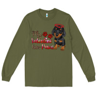 Army Green my valentine has paws Long Sleeve Tee - RanaPortraitStore