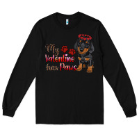 Black my valentine has paws Long Sleeve Tee - RanaPortraitStore