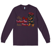 Plum my valentine has paws Long Sleeve Tee - RanaPortraitStore