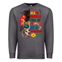Charcoal Heather in a world full of princess be a chingona Premium Sweatshirt - BundleAndBundleShop