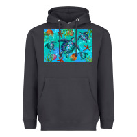 Smoke Turtle Seashells Starfish Heavyweight Hoodie - Artiststas