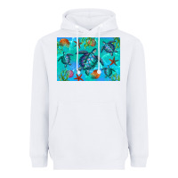 White Turtle Seashells Starfish Heavyweight Hoodie - Artiststas