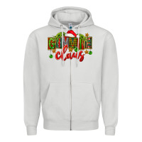 Dove Grey Christmas gimmie claus Zipper Hoodie - FaDigitalArtStudio