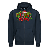 Navy Christmas gimmie claus Zipper Hoodie - FaDigitalArtStudio
