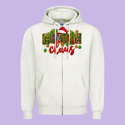 Christmas Gimmie Claus Zipper Hoodie Designed By Fadigitalartstudio