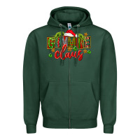Sports Green Christmas gimmie claus Zipper Hoodie - FaDigitalArtStudio