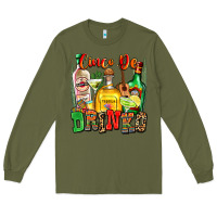 Army Green cinco de drinko Long Sleeve Tee - Zillion Design Studio