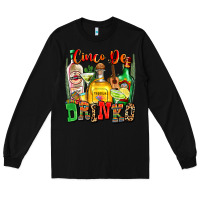 Black cinco de drinko Long Sleeve Tee - Zillion Design Studio