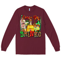 Burgundy cinco de drinko Long Sleeve Tee - Zillion Design Studio