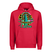 Cardinal Libra Zodiac Sign Sunflower Leopard Serape Premium Hoodie - RanaPortraitStore