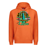 Carrot Libra Zodiac Sign Sunflower Leopard Serape Premium Hoodie - RanaPortraitStore