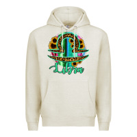 Oatmeal Heather Libra Zodiac Sign Sunflower Leopard Serape Premium Hoodie - RanaPortraitStore