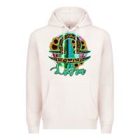 Pale Pink Libra Zodiac Sign Sunflower Leopard Serape Premium Hoodie - RanaPortraitStore