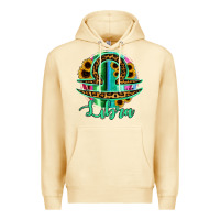 Pina Colada Libra Zodiac Sign Sunflower Leopard Serape Premium Hoodie - RanaPortraitStore