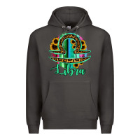 Smoke Libra Zodiac Sign Sunflower Leopard Serape Premium Hoodie - RanaPortraitStore