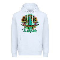 White Libra Zodiac Sign Sunflower Leopard Serape Premium Hoodie - RanaPortraitStore