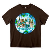 Chocolate Brown merry christmas Heavy Core Tee - CowhideDigitalArt