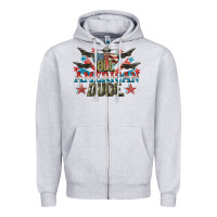 All American Dude 4th Of July Zipper Hoodie | Teevron