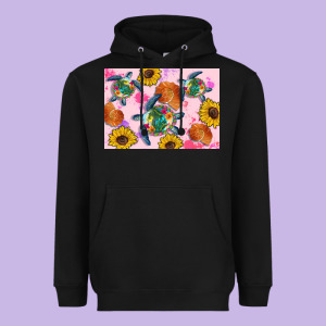 Sunflowers Turtle Heavyweight Hoodie Designed By Artiststas