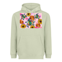 Matcha Sunflowers Turtle Heavyweight Hoodie - Artiststas