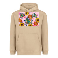 Mushroom Sunflowers Turtle Heavyweight Hoodie - Artiststas