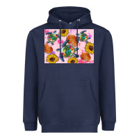 Navy Sunflowers Turtle Heavyweight Hoodie - Artiststas