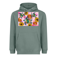 Sage Sunflowers Turtle Heavyweight Hoodie - Artiststas