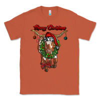 Copper merry christmas longhorn cow Classic Tee - RanaPortraitStore