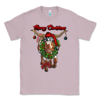 Lilac merry christmas longhorn cow Classic Tee - RanaPortraitStore