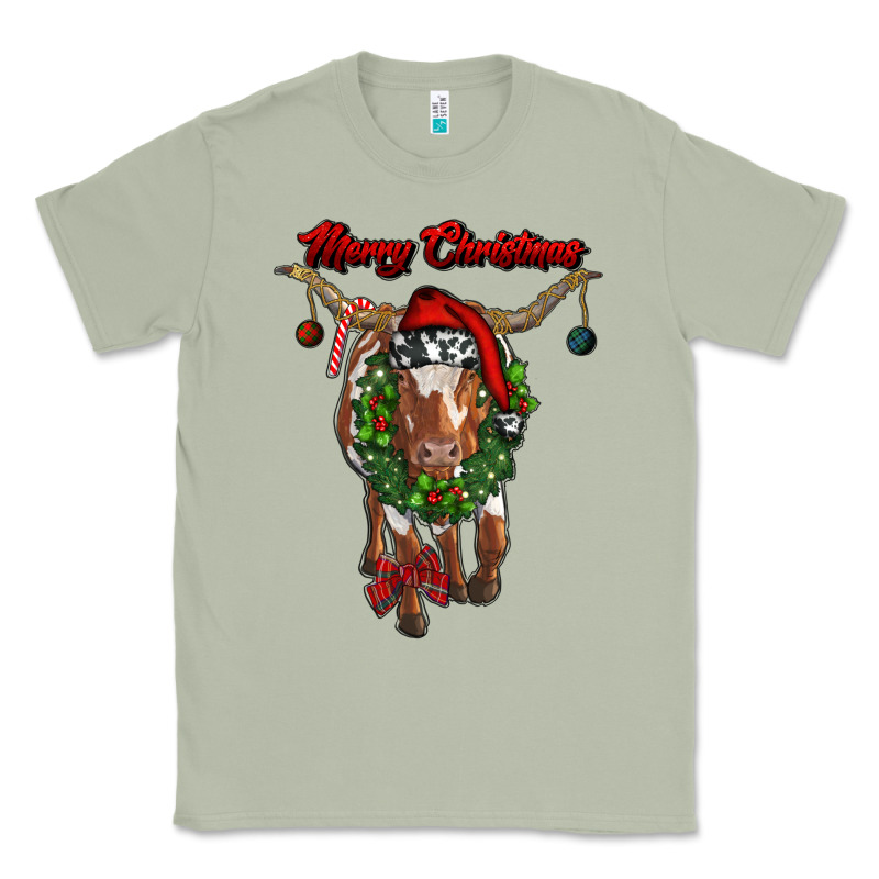 Merry Christmas Longhorn Cow Classic Tee by RanaPortraitStore | Teevron
