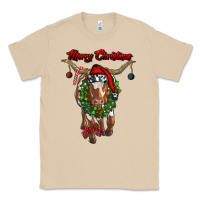 Mushroom merry christmas longhorn cow Classic Tee - RanaPortraitStore