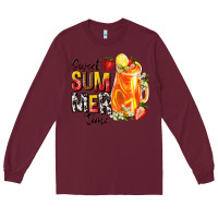 Burgundy sweet summer time Long Sleeve Tee - texasbilliewilder