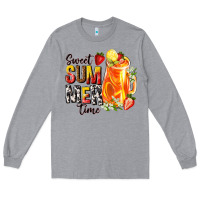 Heather Grey sweet summer time Long Sleeve Tee - texasbilliewilder