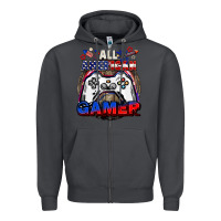 Smoke All American gamer 4th of july Zipper Hoodie - CowGirlArtShop