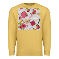 Antique Gold back to school  seamless pattern Premium Sweatshirt - BundleAndBundleShop