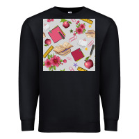 Black back to school  seamless pattern Premium Sweatshirt - BundleAndBundleShop