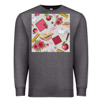 Charcoal Heather back to school  seamless pattern Premium Sweatshirt - BundleAndBundleShop