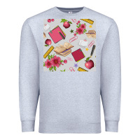 Heather Grey back to school  seamless pattern Premium Sweatshirt - BundleAndBundleShop