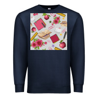 Navy back to school  seamless pattern Premium Sweatshirt - BundleAndBundleShop