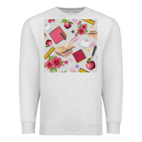 Oatmeal Heather back to school  seamless pattern Premium Sweatshirt - BundleAndBundleShop
