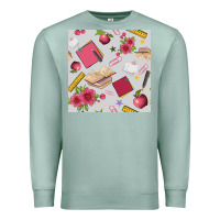 Seafoam back to school  seamless pattern Premium Sweatshirt - BundleAndBundleShop