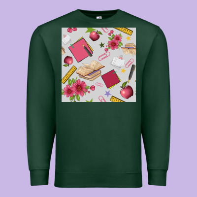 Back To School  Seamless Pattern Premium Sweatshirt Designed By Bundleandbundleshop