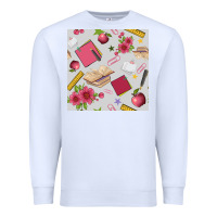 White back to school  seamless pattern Premium Sweatshirt - BundleAndBundleShop