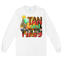 White tan and tipsy Long Sleeve Tee - texasbilliewilder