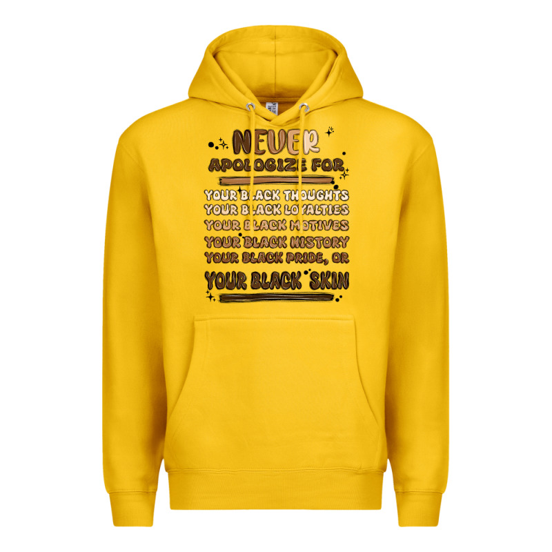 Never Apologize Premium Hoodie by MaliasSmallBusiness | Teevron